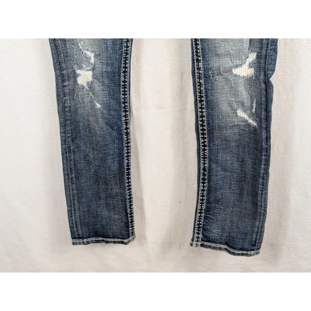 BKE Alec Straight Stretch Jeans Blue Men's/Boys Size 27R